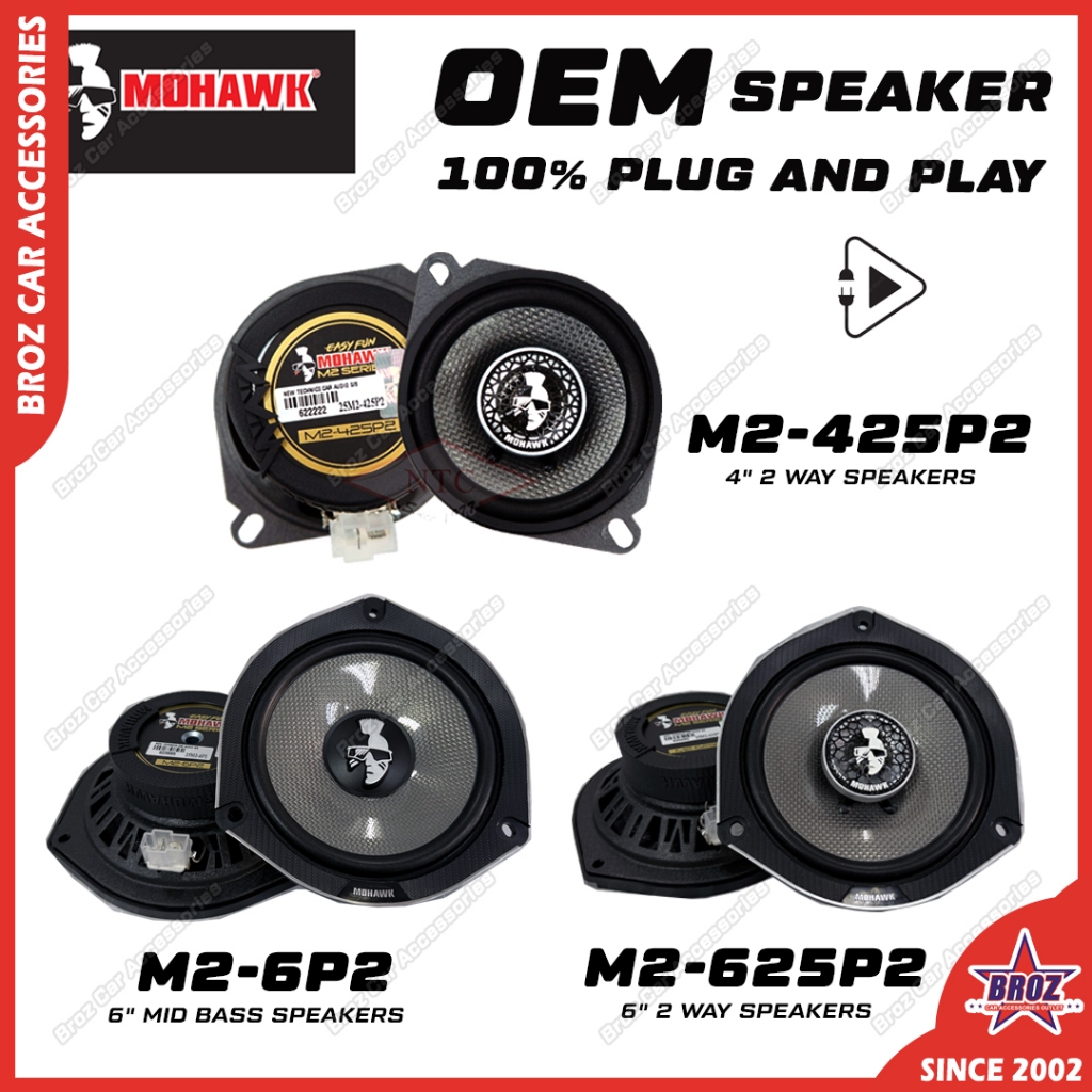100% Original MOHAWK M2 Series Plug & Play Speaker Gold Kereta Speaker ...