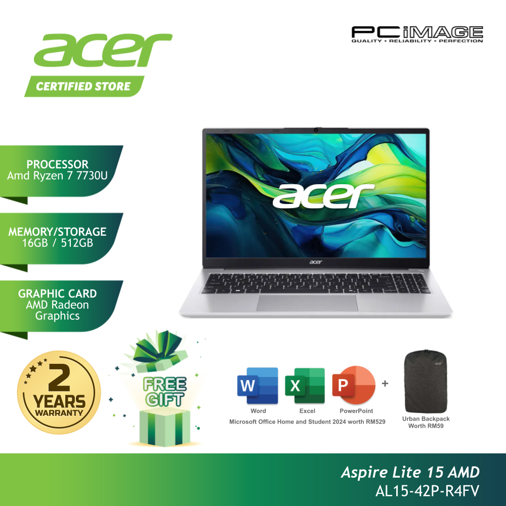 ACER ASPIRE LITE 15 AL15-42P-R4FV/R7-7730U/16GB D4/512GB G4/RADEON/15.6 ...