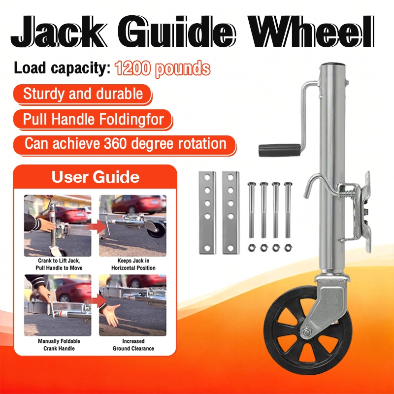 1200LBS Trailer Jack Hand Guide Round Jack Stand Boat outrigger guide ...