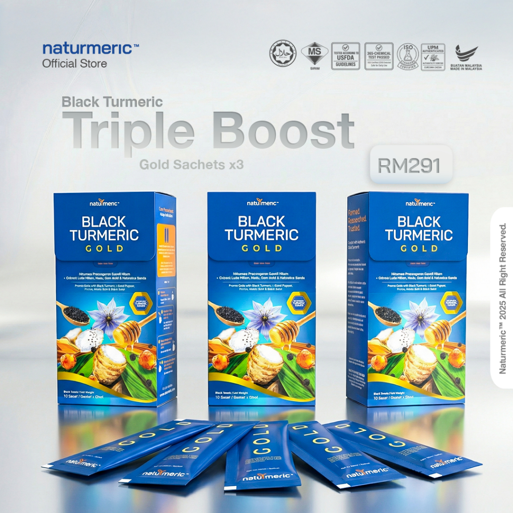 [Triple Boost] Naturmeric Black Turmeric Gold – 30 Sachets | Shopee ...