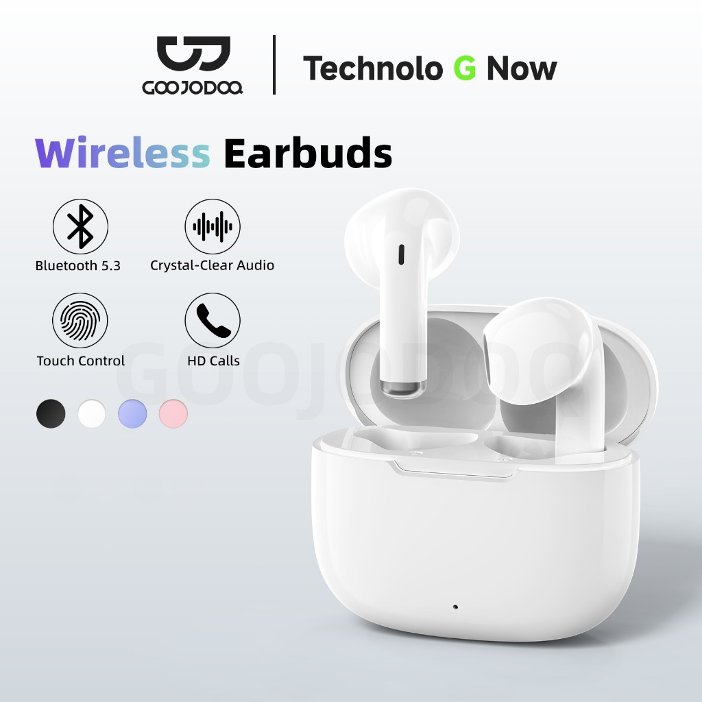 GOOJODOQ Bluetooth 5.3 Wireless Earbud With Smart Touch Control Supports touch operation and AI assistant