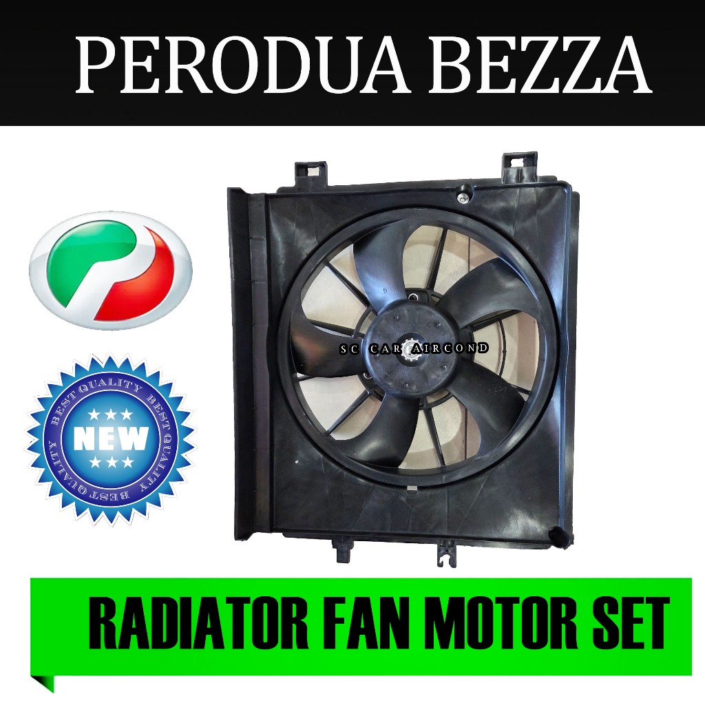 PERODUA BEZZA OE RADIATOR FAN MOTOR ASSY SET (RAD MOTOR + FAN BLADE ...