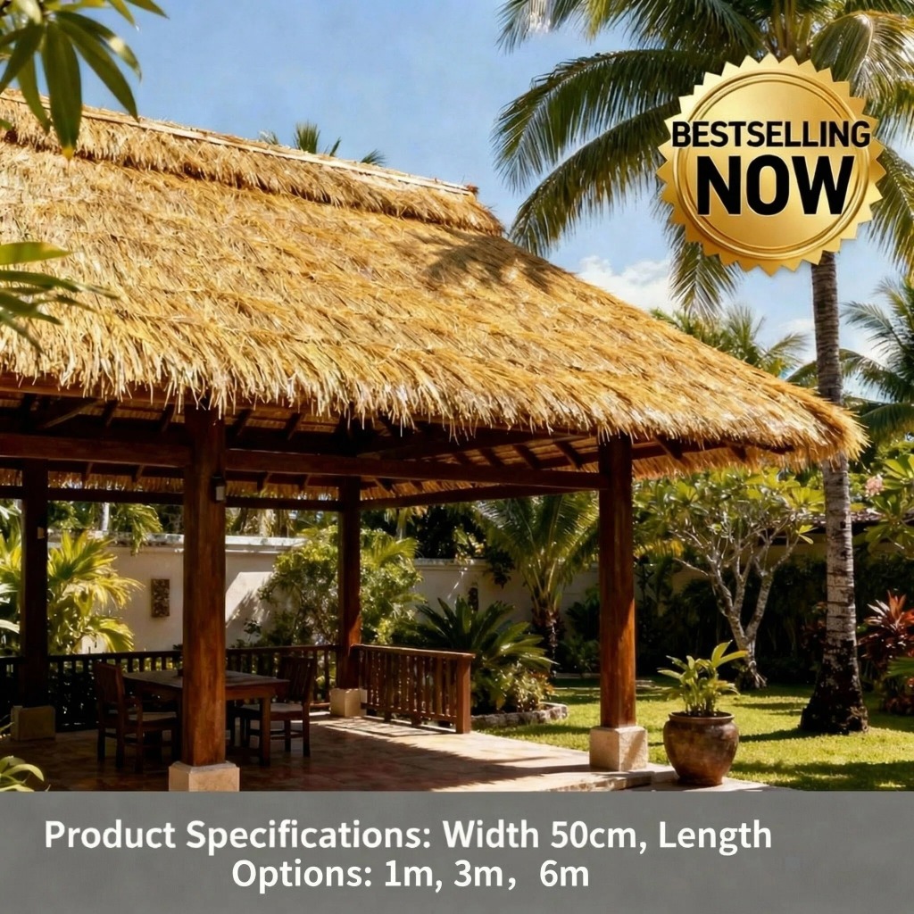 TikTok Viral 10K+ Fireproof Waterproof Thatched Roof Tiles Artificial ...