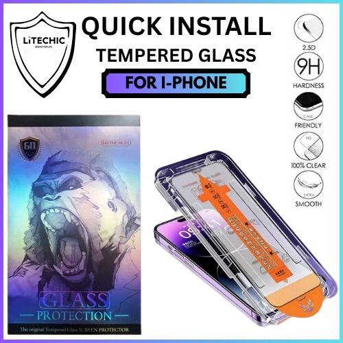 QUICK installation Full Dust Free Screen Protector Clear Privacy iPhone 17 16 Pro max 15 plus 14 13 12 11 XS X XR 防爆膜