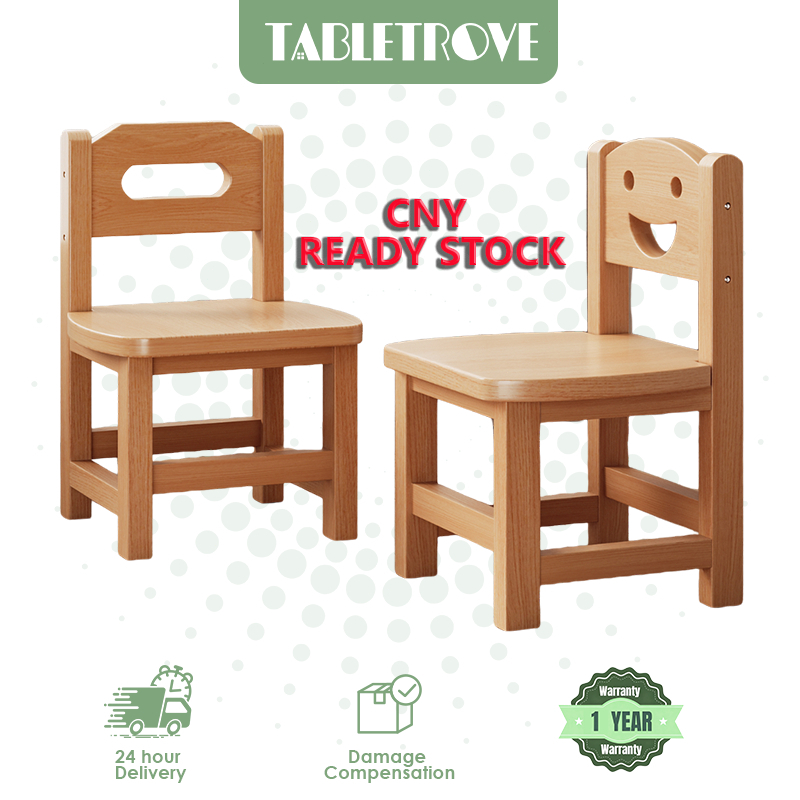 Solid Wood Stool Bangku Kayu Solid Small Chair Low Back Stool Low Back ...