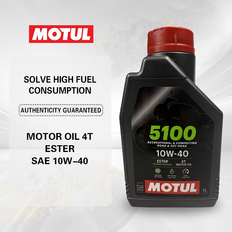 MOTUL 100% ORIGINAL ENGINE OIL MINYAK HITAM 4T 5100 10W40 15W50 Minyak ...