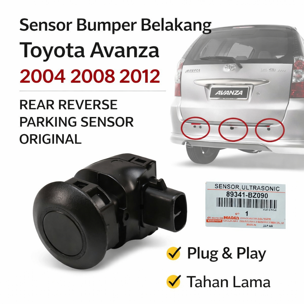 Senso Undur Bumper Belakang Toyota Avanza Tahun 2004 2006 2012 Original ...