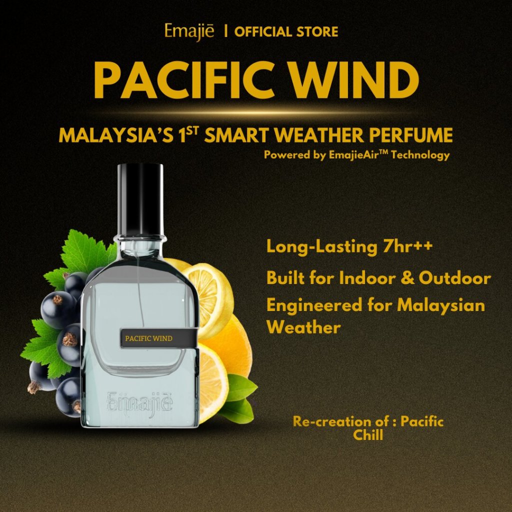 EMAJIE PACIFIC WIND Perfume for Men 30ml Long Lasting Muslim Friendly ...