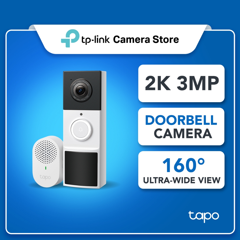 TP-Link Tapo D210 Smart Wireless Doorbell – 2K 3MP Video, PIR Motion ...
