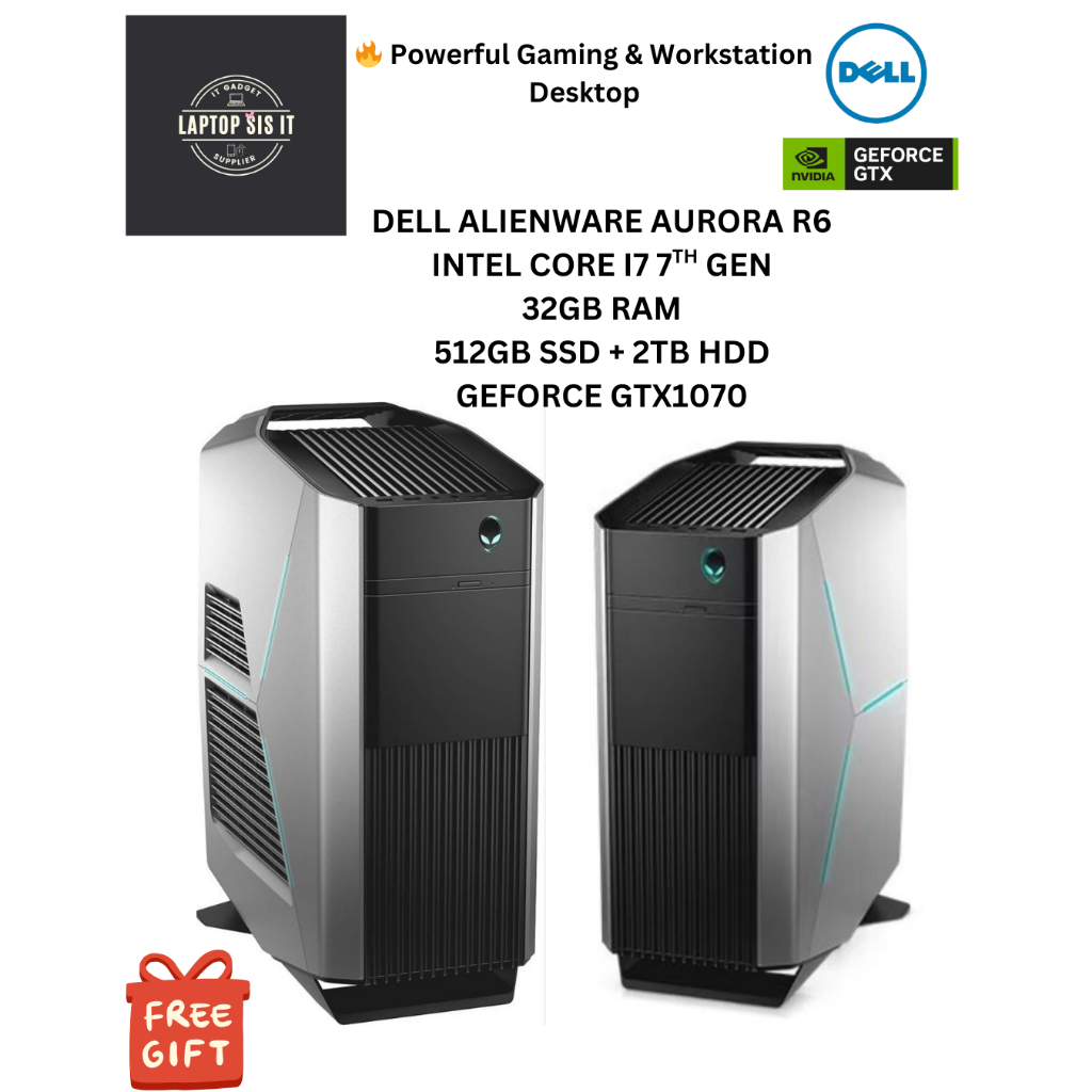 Dell Alienware Aurora R6 Gaming PC | i7 7th Gen | 32GB RAM | 512GB SSD ...