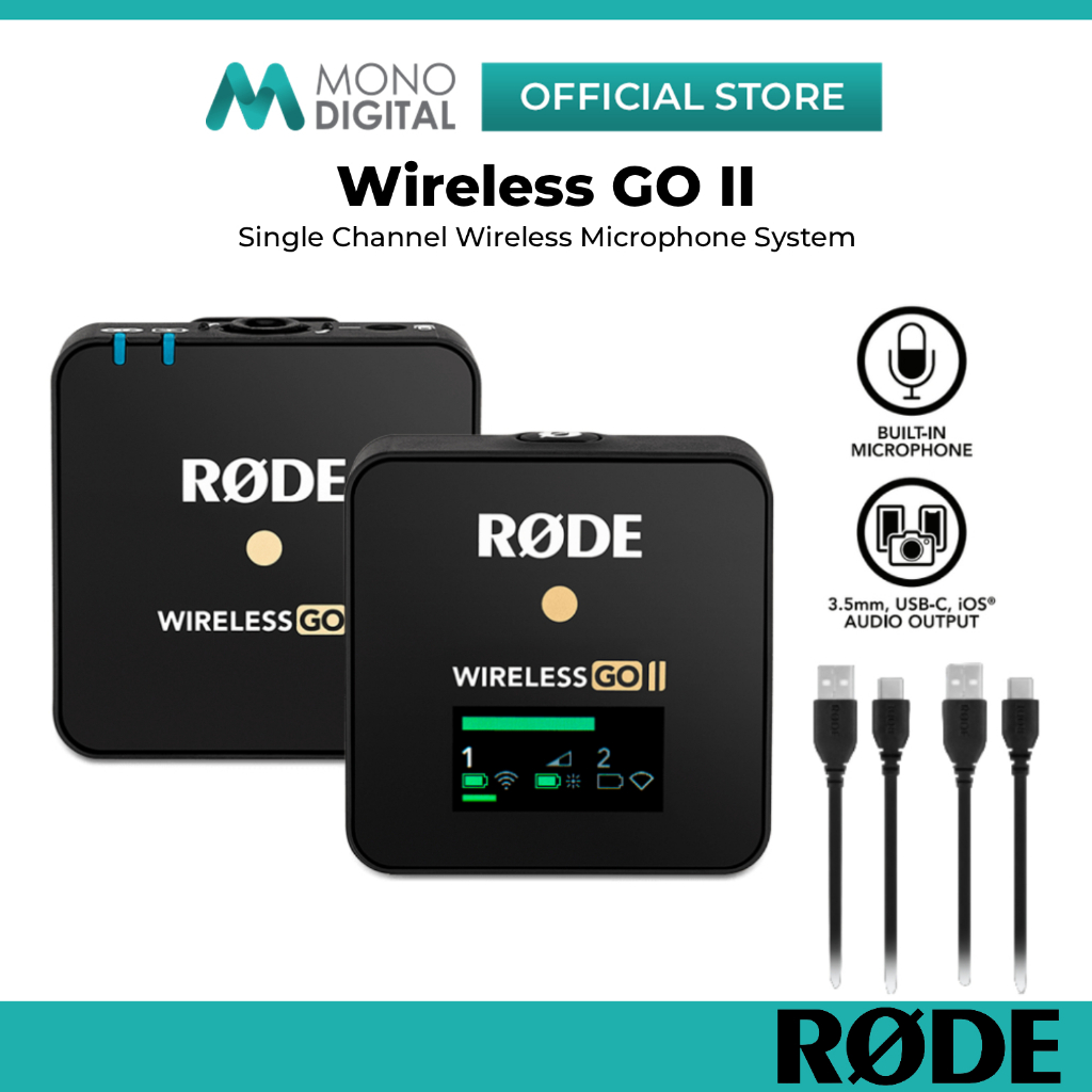 RODE WIRELESS GO II SINGLE / DUAL CHANNEL WIRELESS MICROPHONE SYSTEM ...