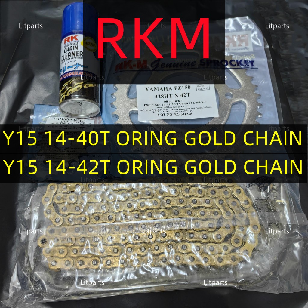RKM RK-M RK Sprocket Chain Set 428 Y15 V1 V2 Y16 Y15ZR YSUKU O-ring ...