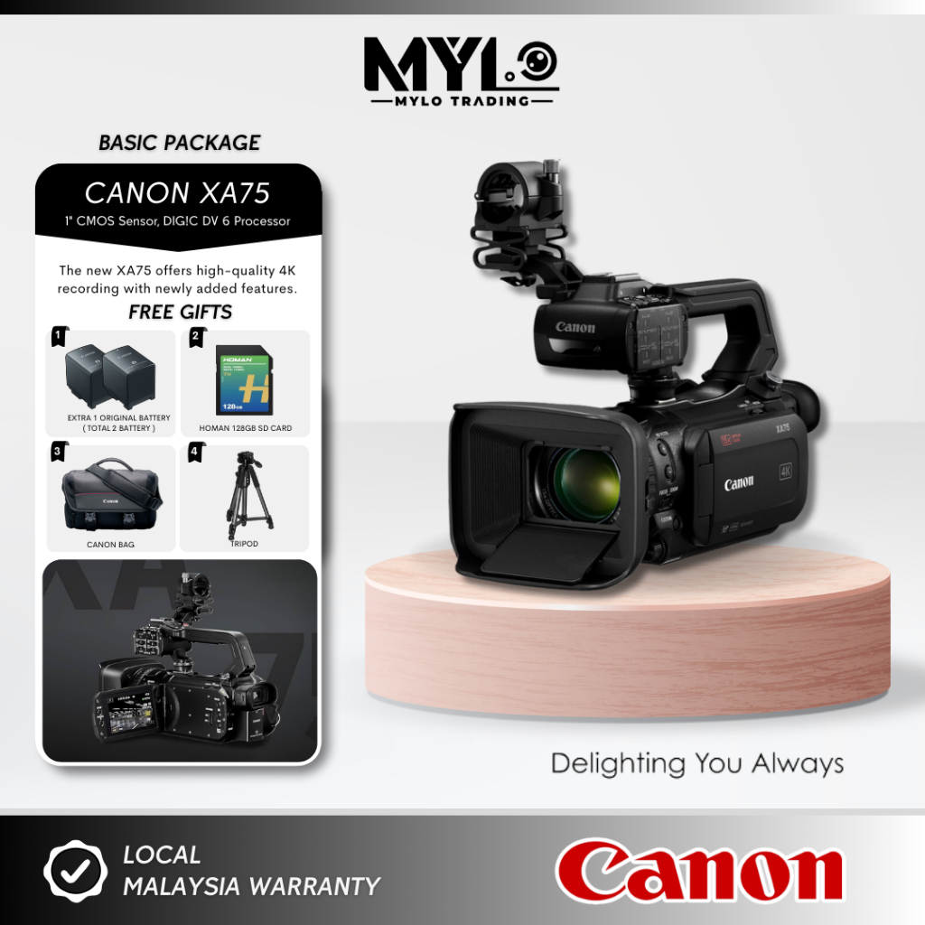 Canon XA75 UHD 4K30 Camcorder with Dual-Pixel Autofocus | Shopee Malaysia