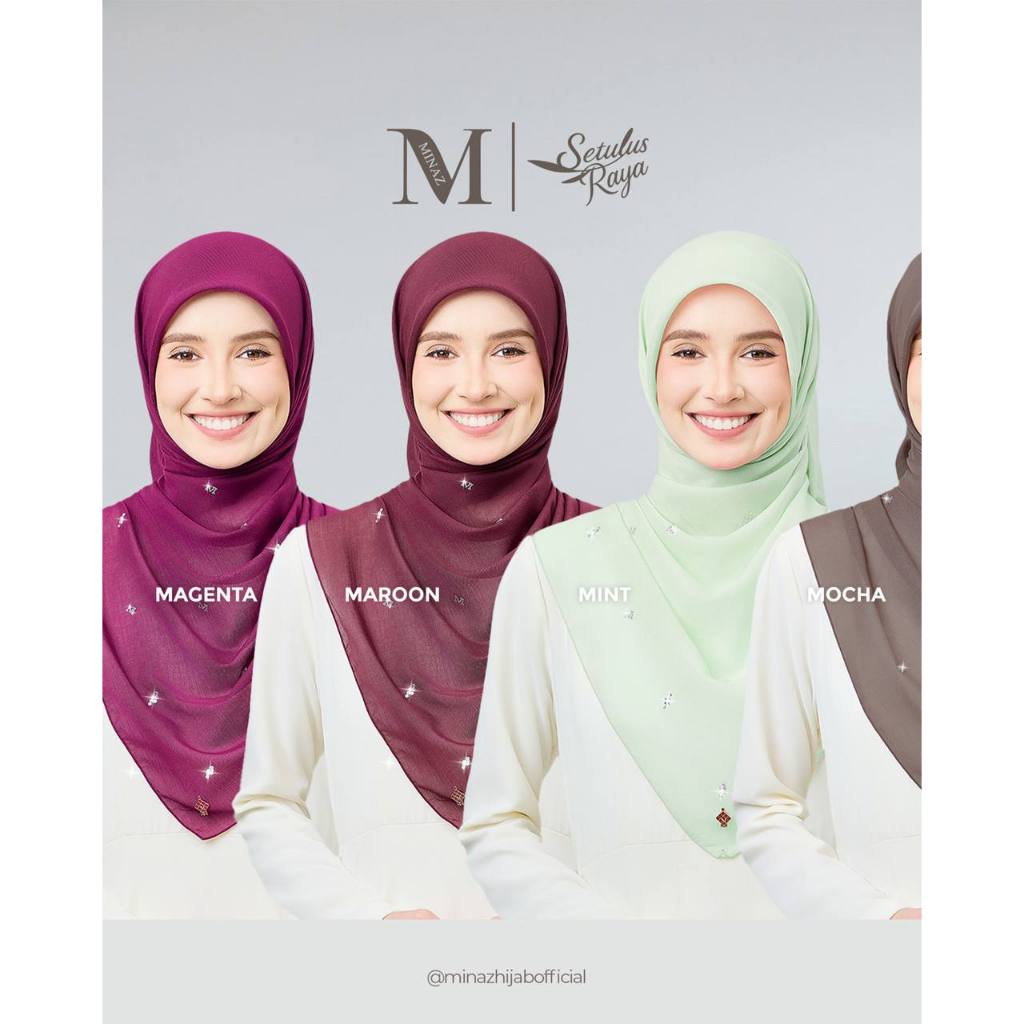 Minaz Hijab Setulus Raya Series/ Tudung Bawal Plain | Shopee Malaysia