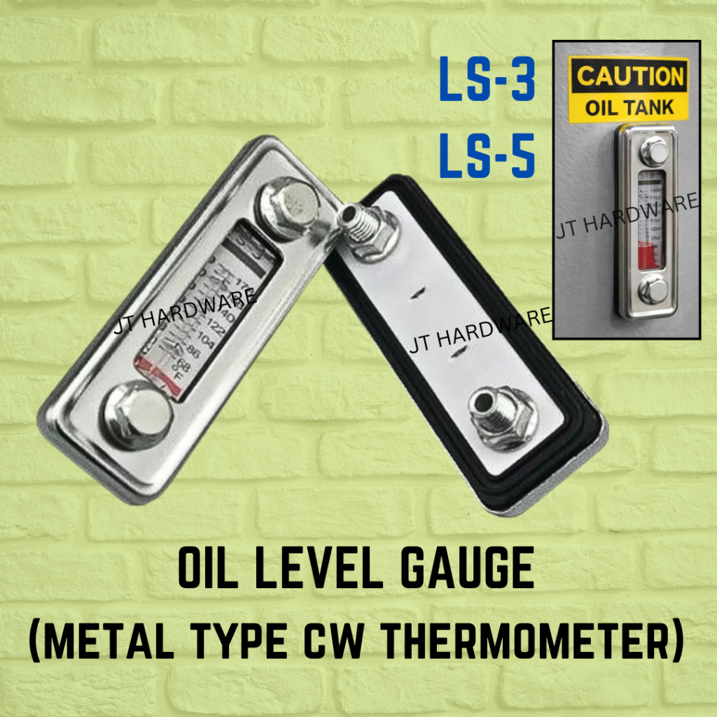 LS-3 LS-5 LS SERIES OIL LEVEL GAUGE WITH THERMOMETER ALUMINIUM BODY ...