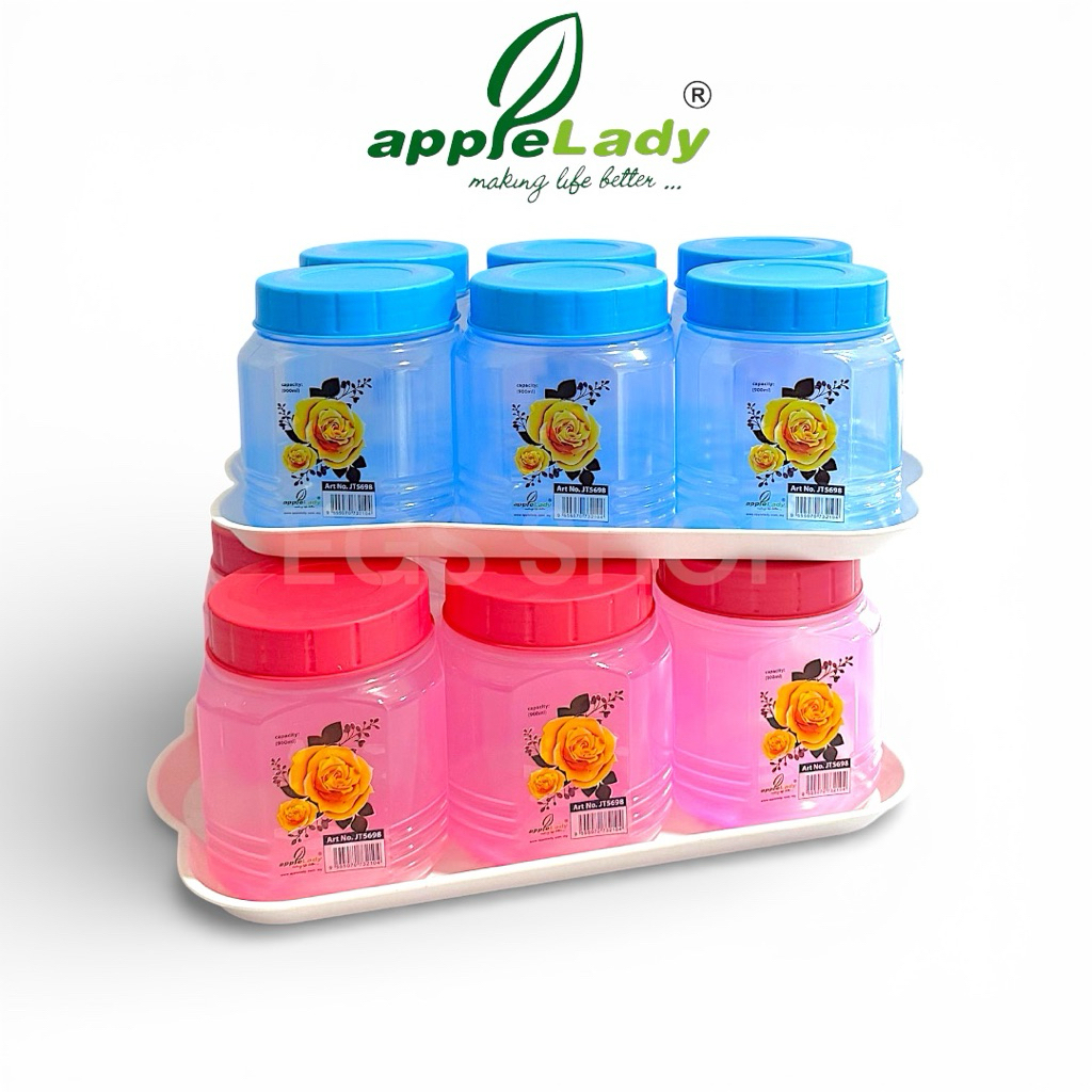 6 in 1 Canister Food Container set/Food Jar/Round Container/ Balang ...