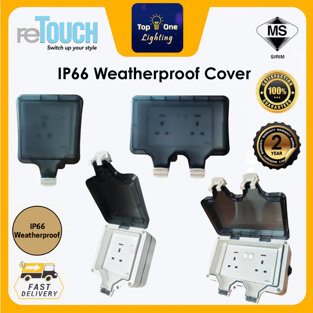 🔥SIRIM🔥 Retouch Weatherproof Cover / Waterproof Cover IP66 With 13A ...