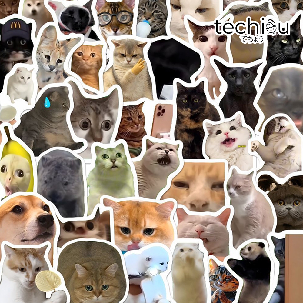 60pcs Cute Cats Stickers Aesthetic Car Laptop Skateboard Stickers Kids ...