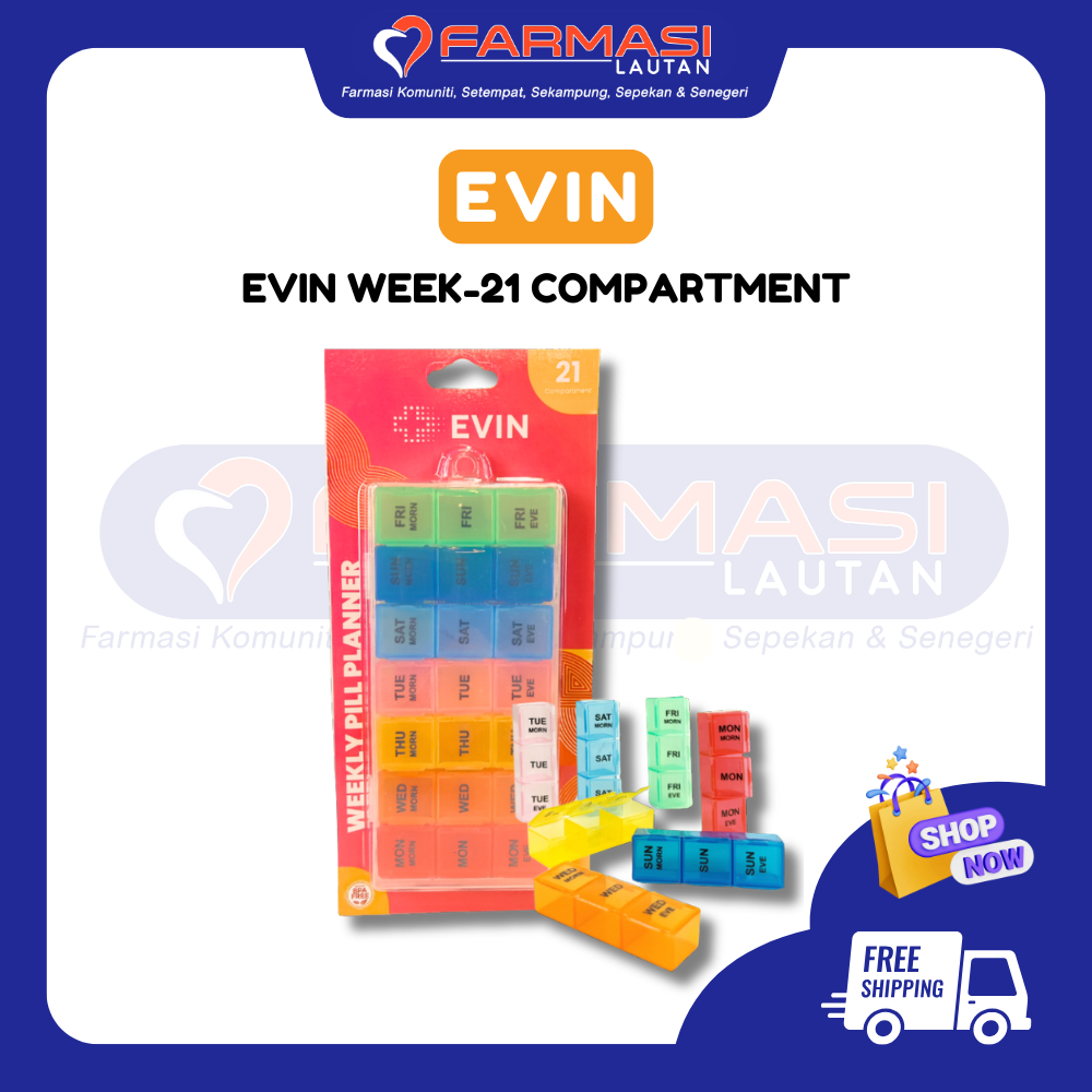 EVIN WEEKLY PILL PLANNER 21 COMPARTMENTS | Shopee Malaysia