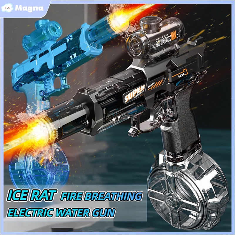 [Hot] Ice Rat Electric Continuous Firing Water Gun Toy With LED Flame ...
