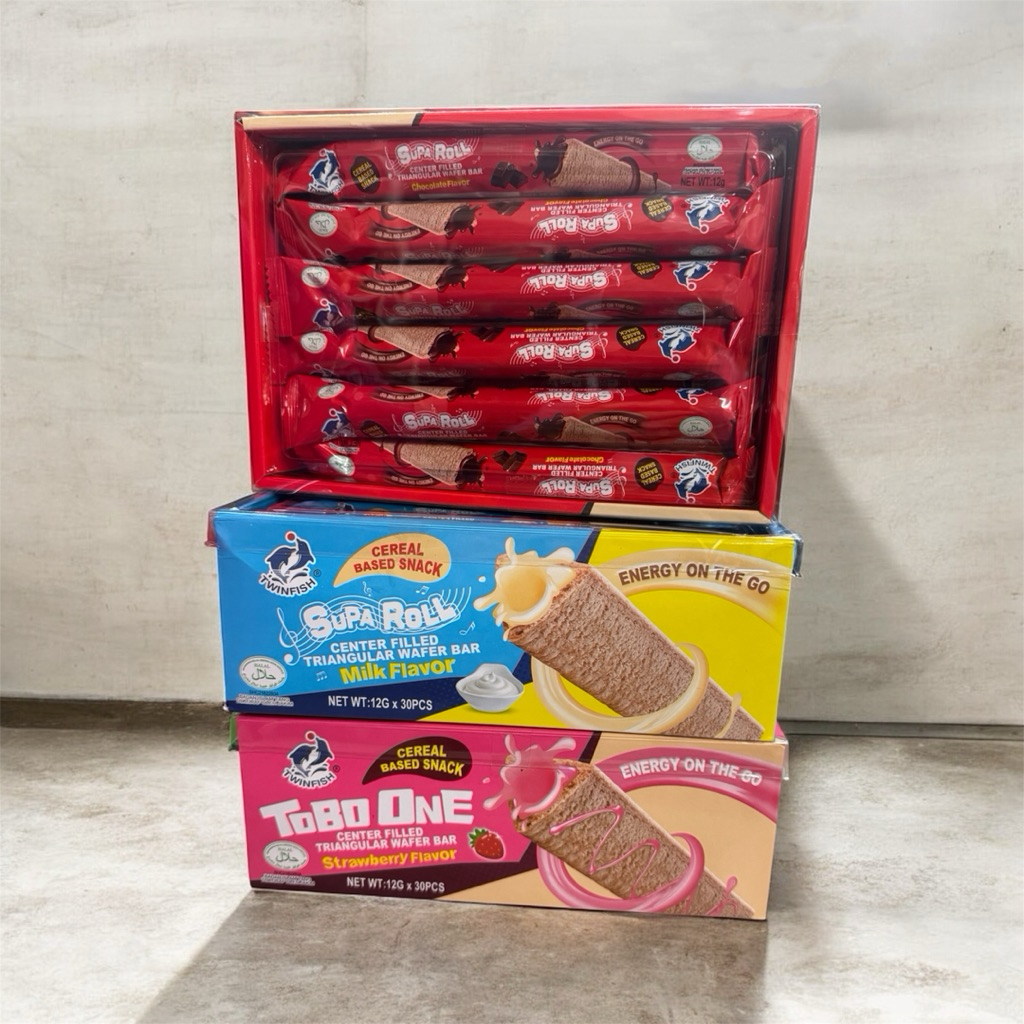 Twinfish Supa Roll Triangle Wafer Bar 30x12g | Shopee Malaysia