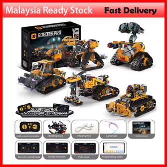 673pcs 5-in-1 RC Robot Building Block Set Creative Construction Toy with APP Remote Control Programming Made
