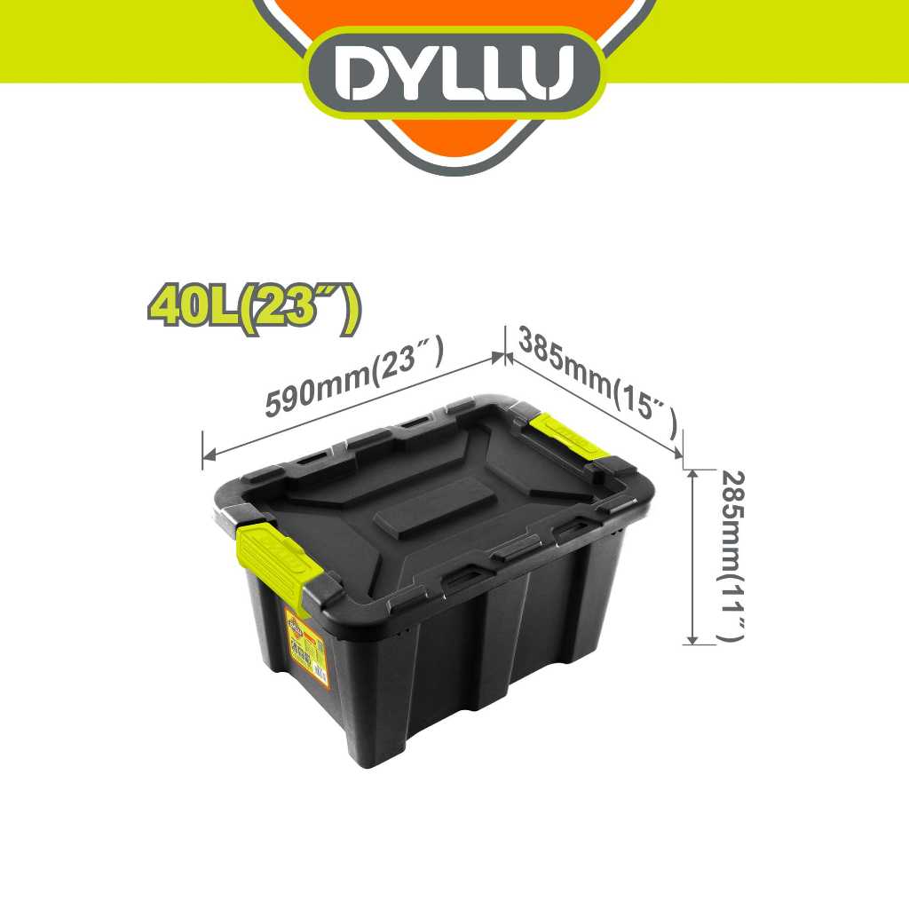 DYLLU Plastic Storage Container (40L x 590mm x 385mm x 285mm) DTTB3340 ...
