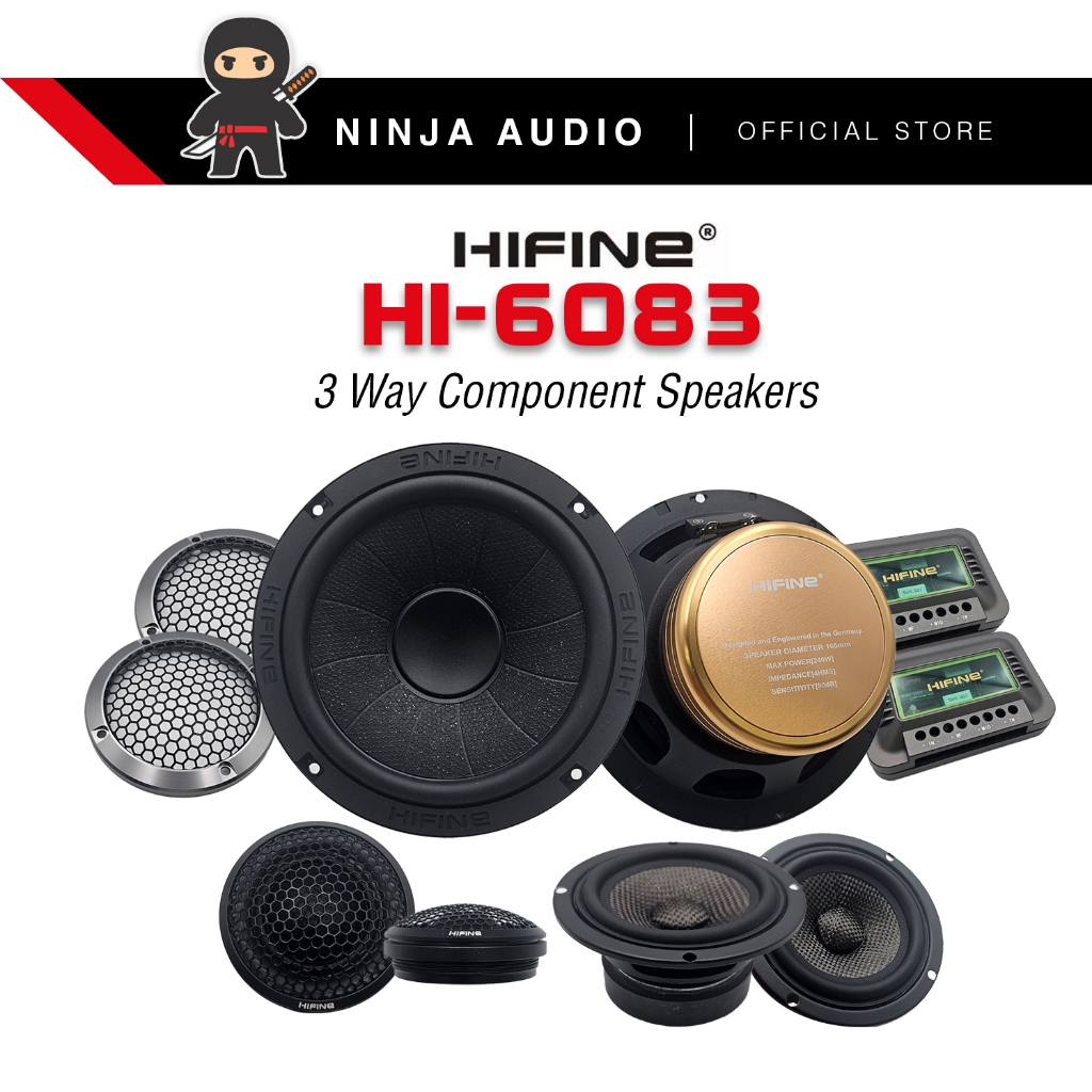 HIFINE HI-6083 三分频（3 Way）Component Speakers | Speaker Kereta 3 Way ...
