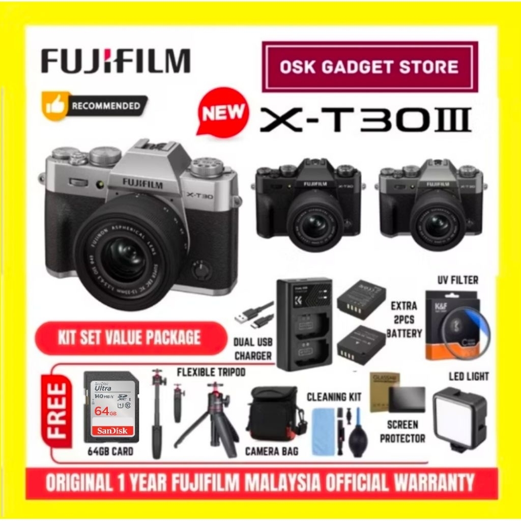 Fujifilm XT30 III XT30III XT30 Mark 3 Mirrorless Camera | Package ...