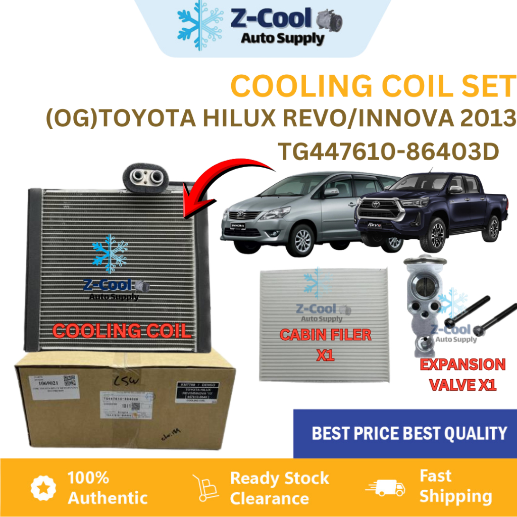 🔥COMBO COOLING COIL SET🔥 AIRCOND KERETA UNTUK TOYOTA HILUX REVO GUN125 ...