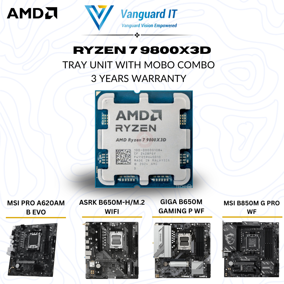 [ AMD RYZEN 7 9800X3D Processor ] 8 Cores, 16 Threads | AM5 (Tray Unit ...