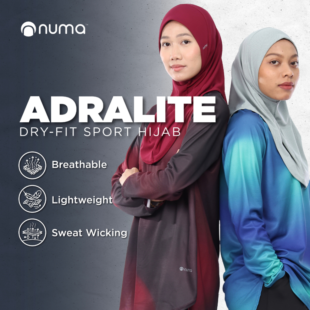 Numa Adralite Modest Microfibre Sport Hijab | Quick Dry Lightweight ...