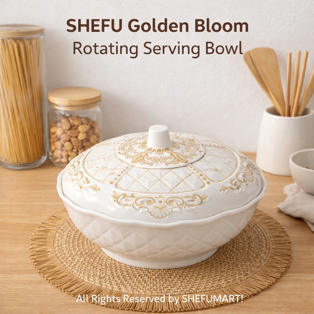 Shefu Golden Blossom Rotating Serving Bowl | Shopee Malaysia