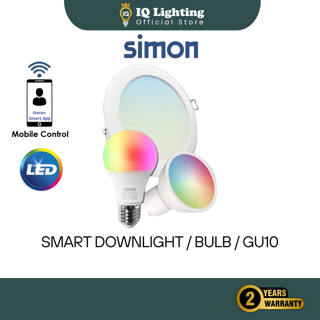 SIMON Valor Smart Downlight Tunable CCT Recessed Round /E27 Smart Bulb ...