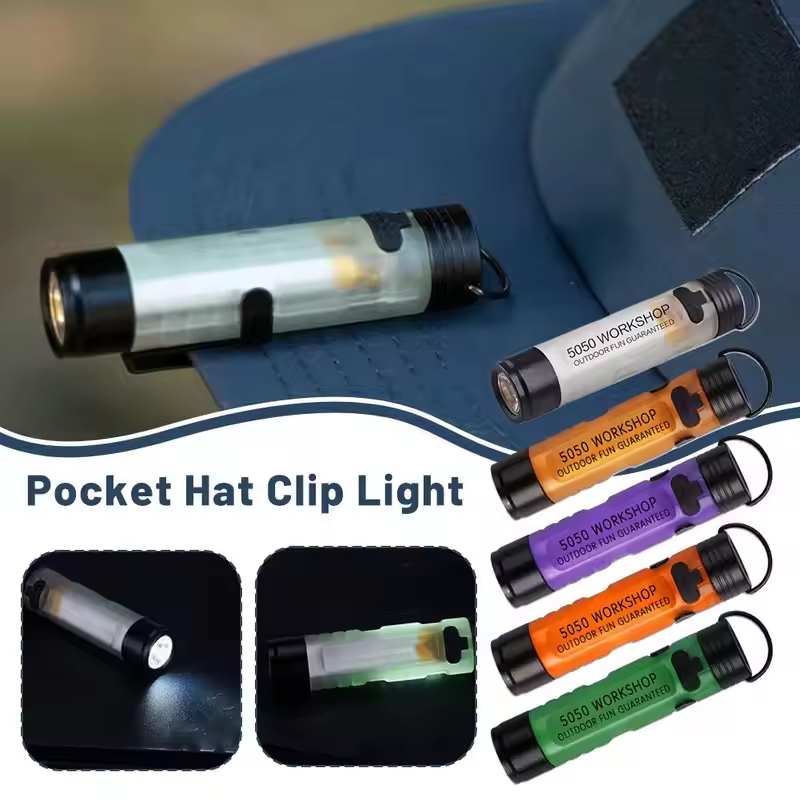 Waterproof LED Clip on Caps Light, Rechargeable Caps Flashlight, Hands ...