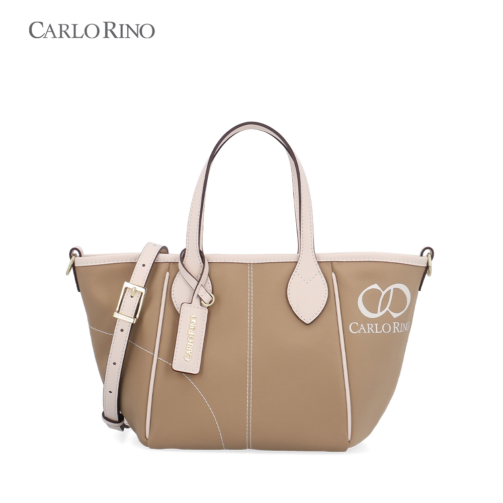 Carlo Rino Infinite C Nylon Tote - Dark Beige Colour | Shopee Malaysia