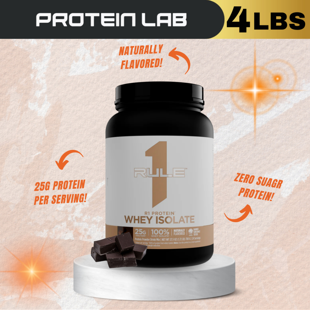 Rule 1 R1 Protein Whey Isolate (2lbs) - Naturally Flavored Protein ...