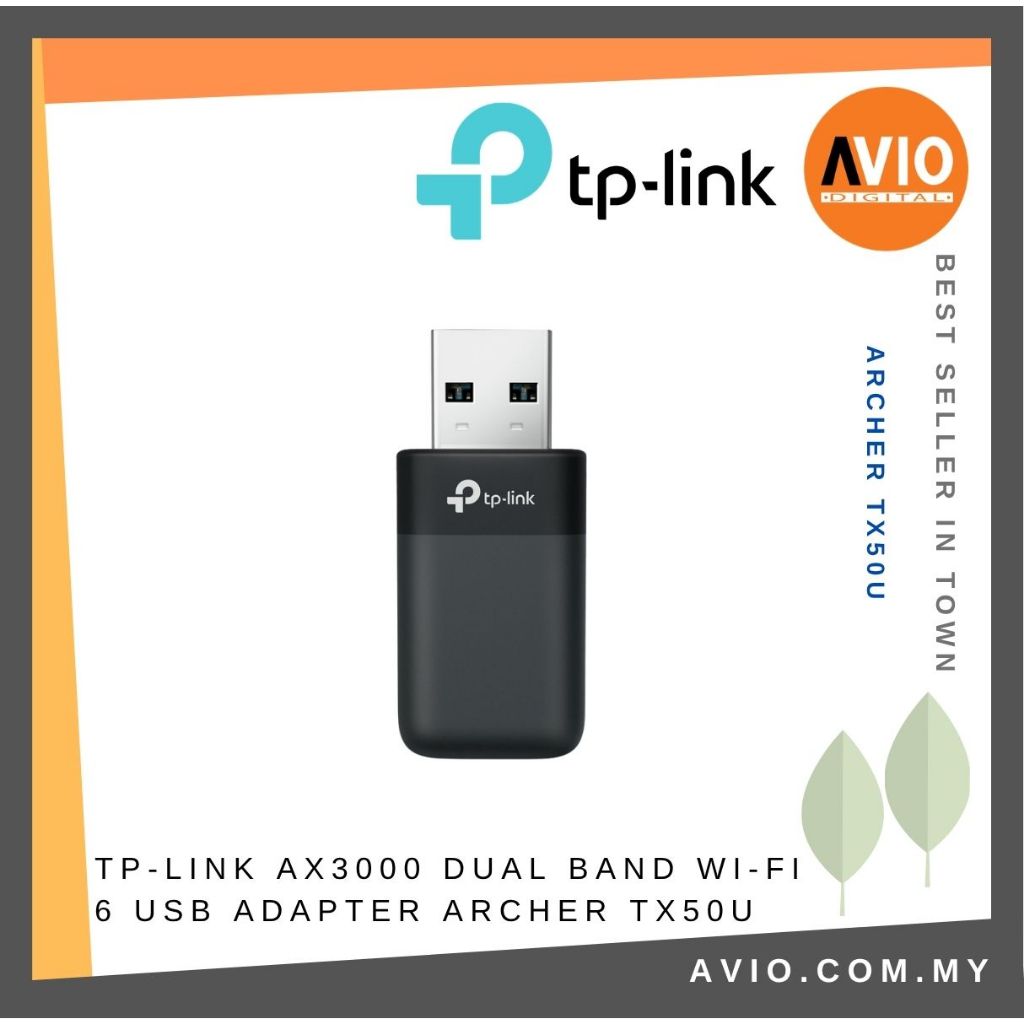 TP-LINK AX3000 Dual Band Wi-Fi 6 USB Adapter Archer TX50U | Shopee Malaysia