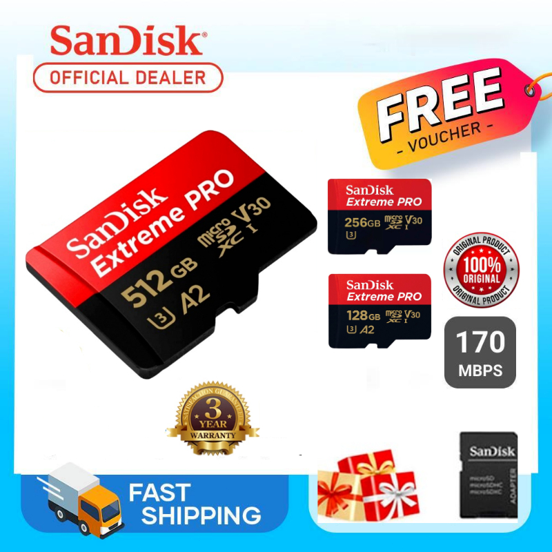 Sandisk Extreme Pro 4K Up to 200MB/s MicroSD Card With Adapter MEMORY ...