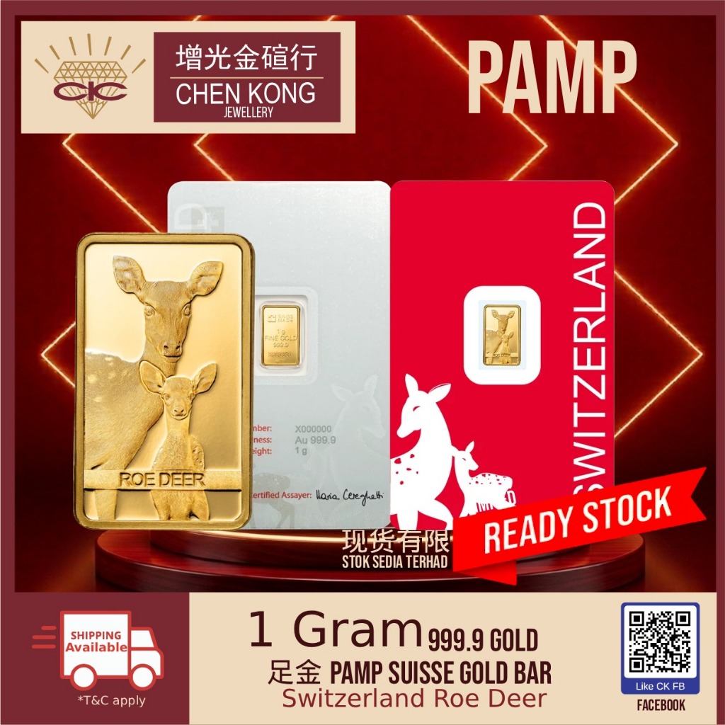 Chen kong Limited Edition Switzerland Roe Deer Gold Bar | Shopee Malaysia