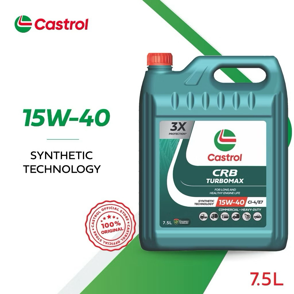Castrol CRB TURBOMAX 15W40 Diesel Engine Oil CI4/E7 (7.5L) | Shopee ...
