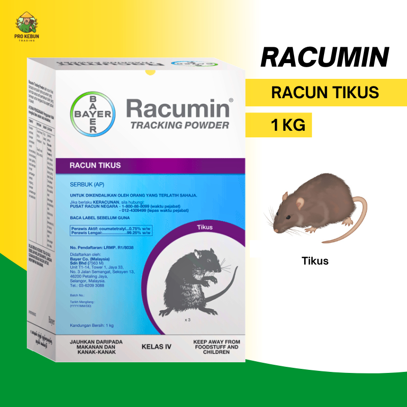 Racumin 1KG Racun Tikus Racun Serangga Perosak Racun Tikus Padi Racun ...