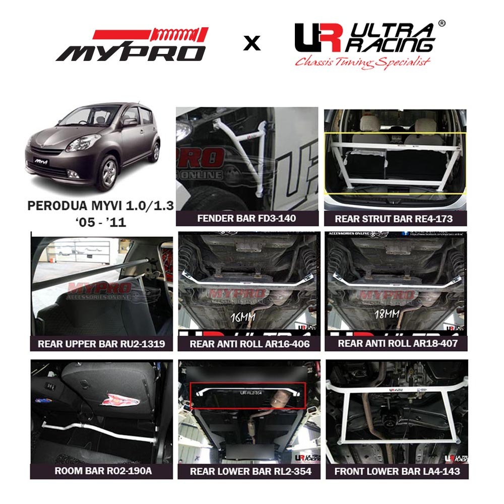 Perodua Myvi M300 1.0/1.3 2005-2011 Safety Bar Ultra Racing Bar 100% ...