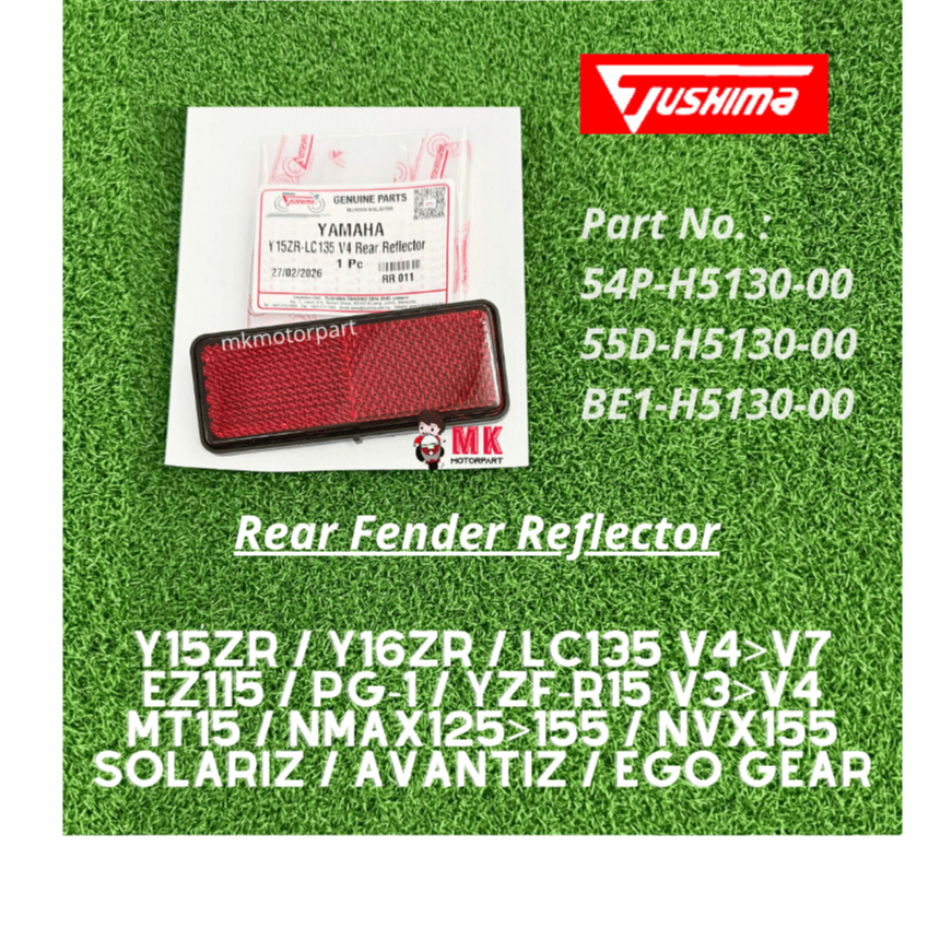 (Tushima) Rear Fender REFLECTOR Yamaha Y15zR Y16zR LC135 v4 EZ115 PG1 ...