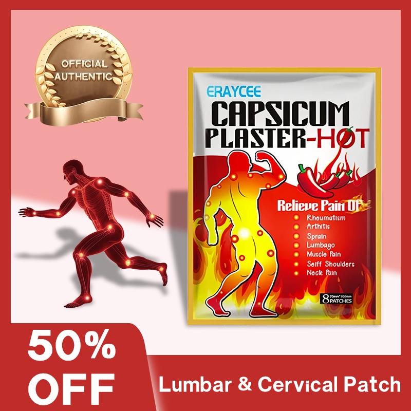 【🔥COD🔥】ERAYCEE Capsicum Plaster-Hot 8s 辣椒贴 – Plaster Panas Lada Sakit ...