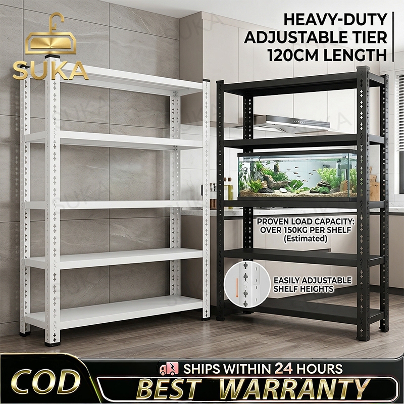 Rack Steel Rack All Metal Heavy Duty Adjustable 3/4/5/6 Tier Gudang ...