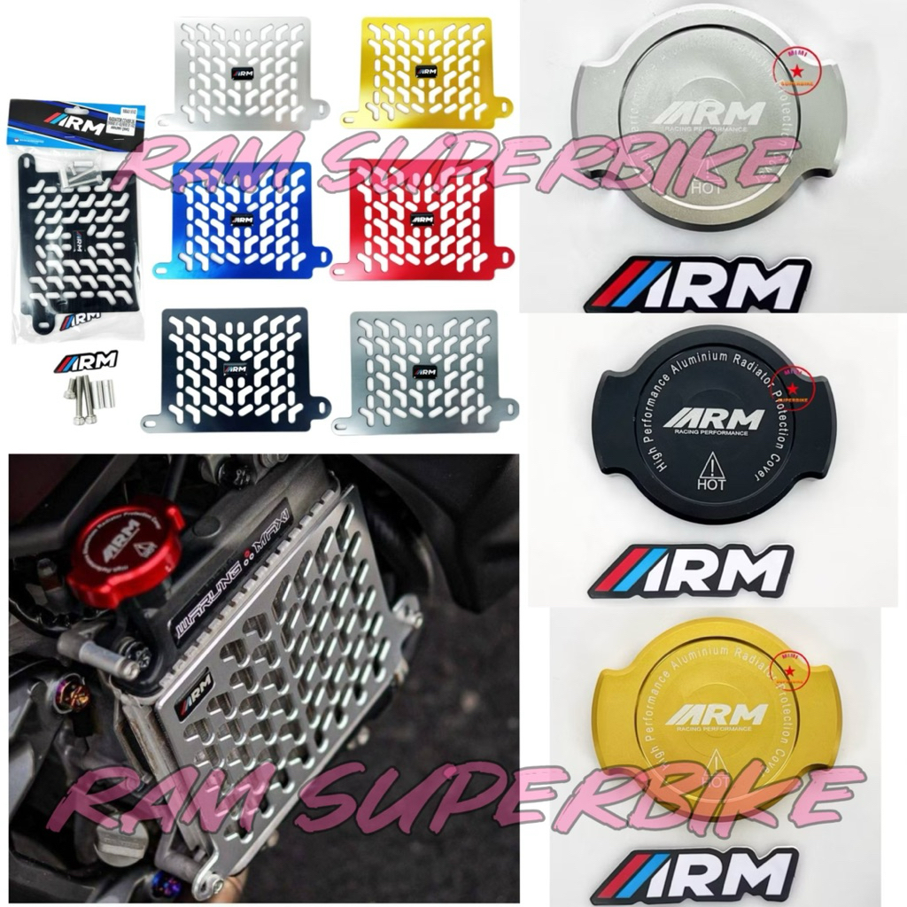 ORI ARUMI YAMAHA NVX V1 V2 V3 / NMAX V1 V2 V3 RADIATOR COVER & CAP ...