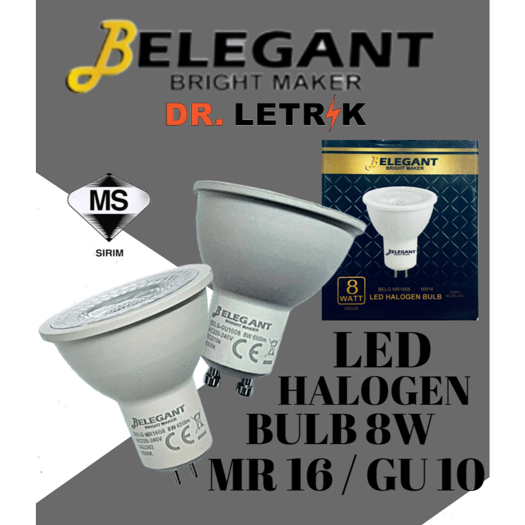 Belegant LED Halogen Bulb / LED Spotlight Bulb 8W [ MR16 / GU10 ] 3000K ...