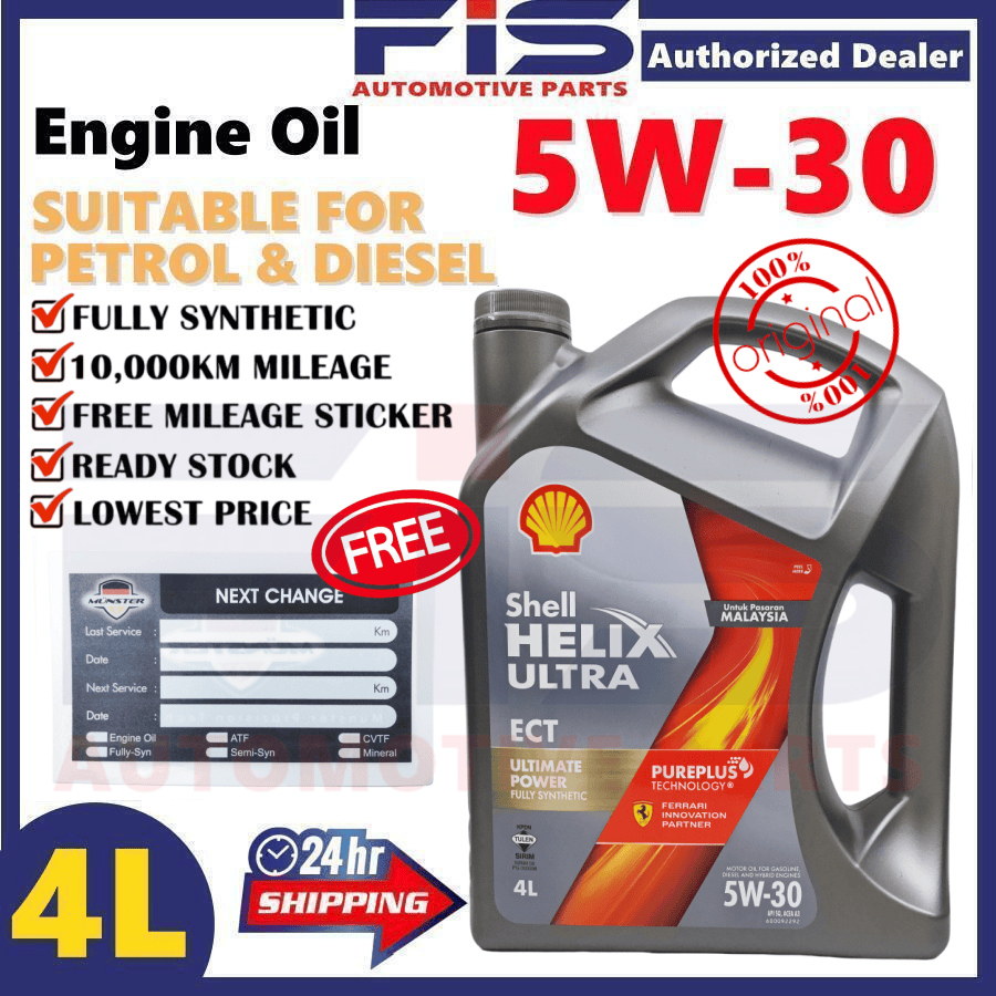FIS Original Engine Oil Shell Helix Ultra 5W30 Fully Synthetic Minyak ...