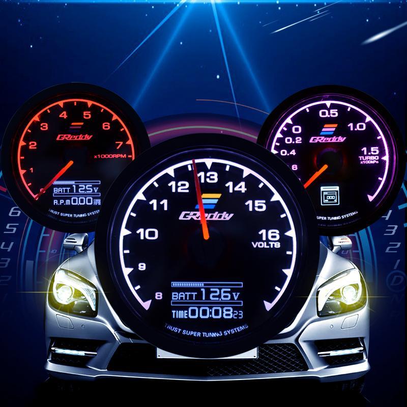 GREDDY Multi Gauge Meter 2 In 1 Turbo Boost /Water Temp /Oil Temp /Oil ...